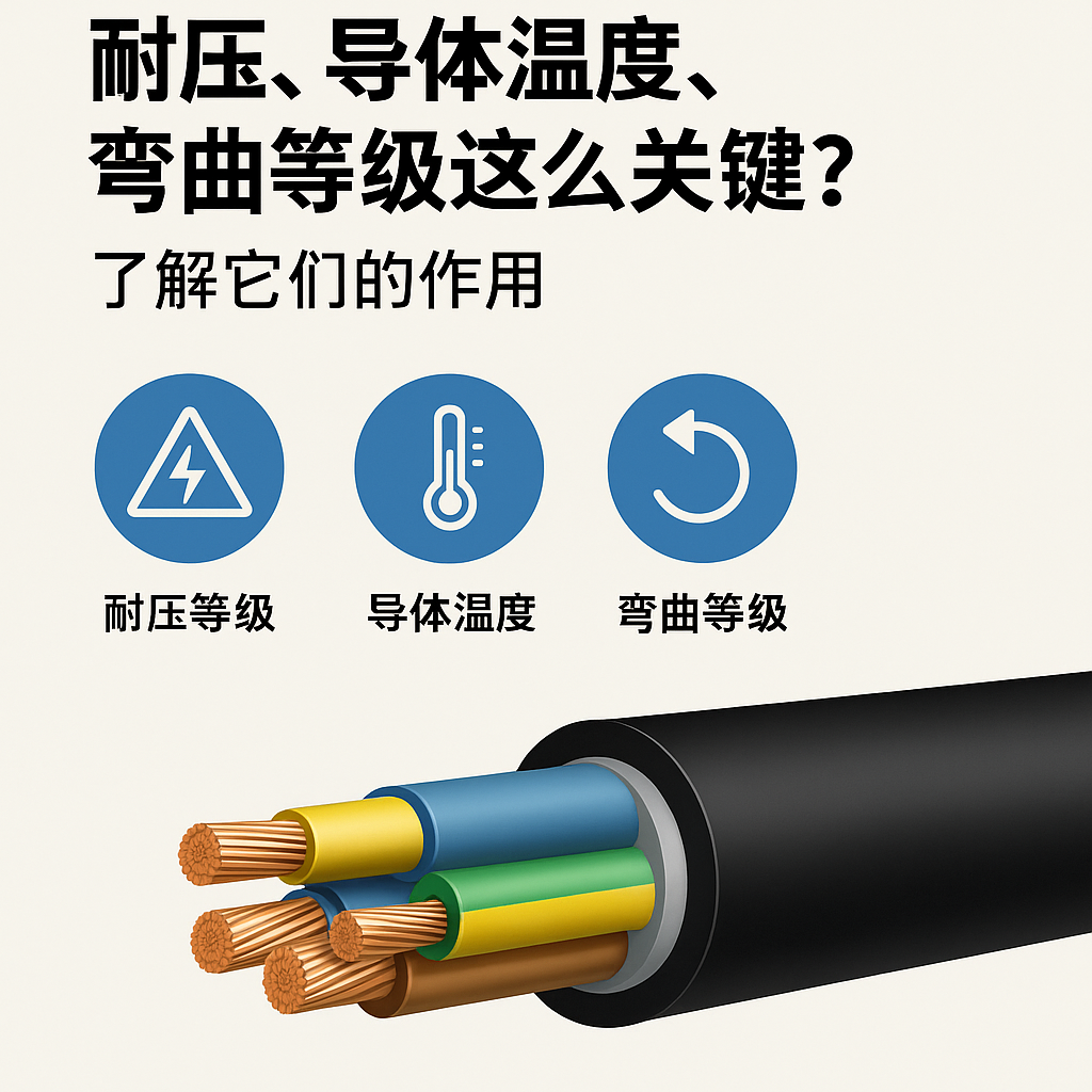为什么充电电缆的耐压、导体温度、弯曲等级这么关键？相识它们的作用