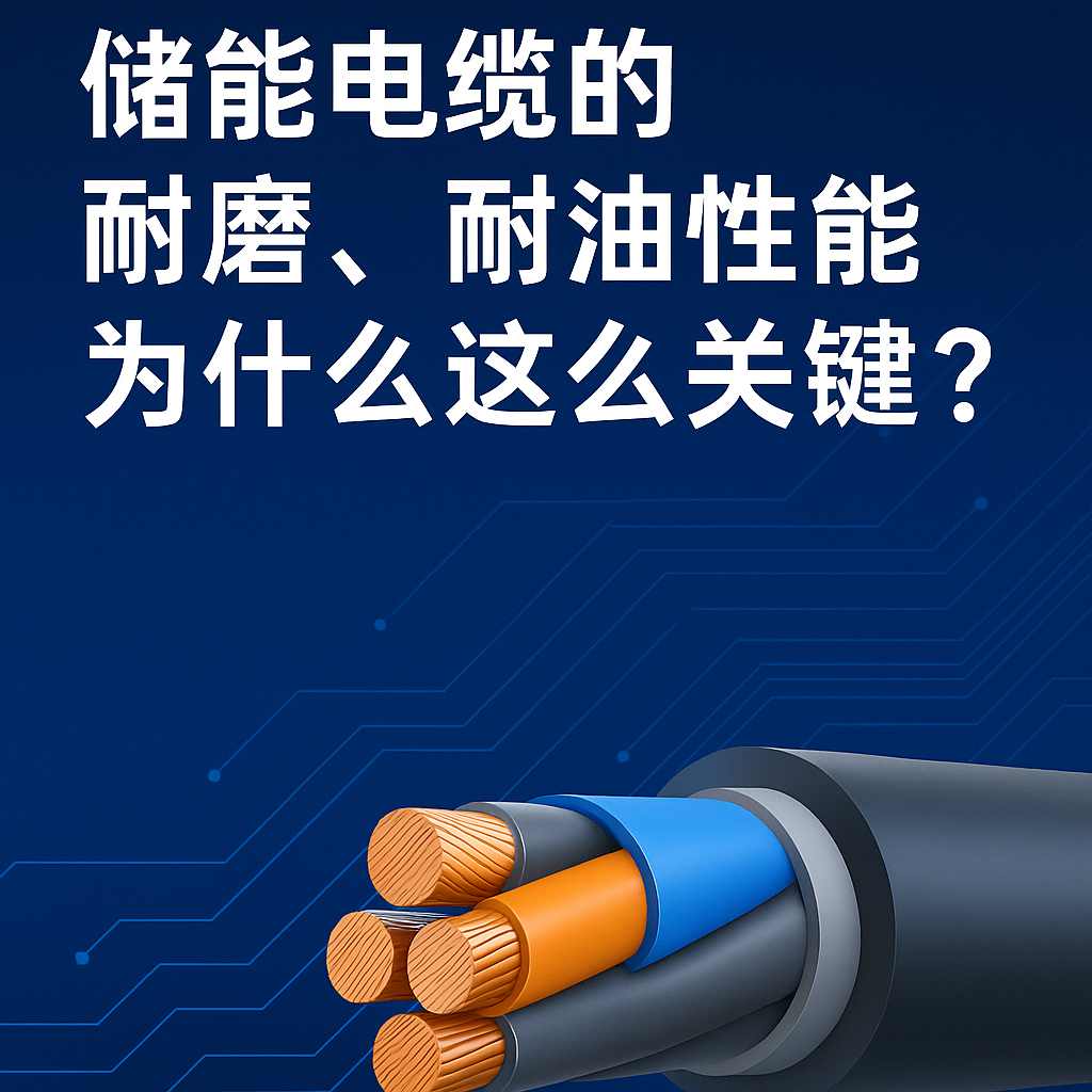储能电缆的耐磨、耐油机能为什么这么关键？真实工况通知你答案